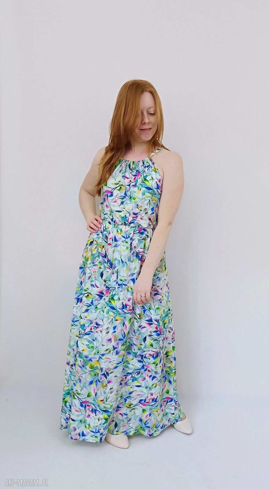 Sukienka damska letnia Summer - zwiewna maxi z wiskozy
