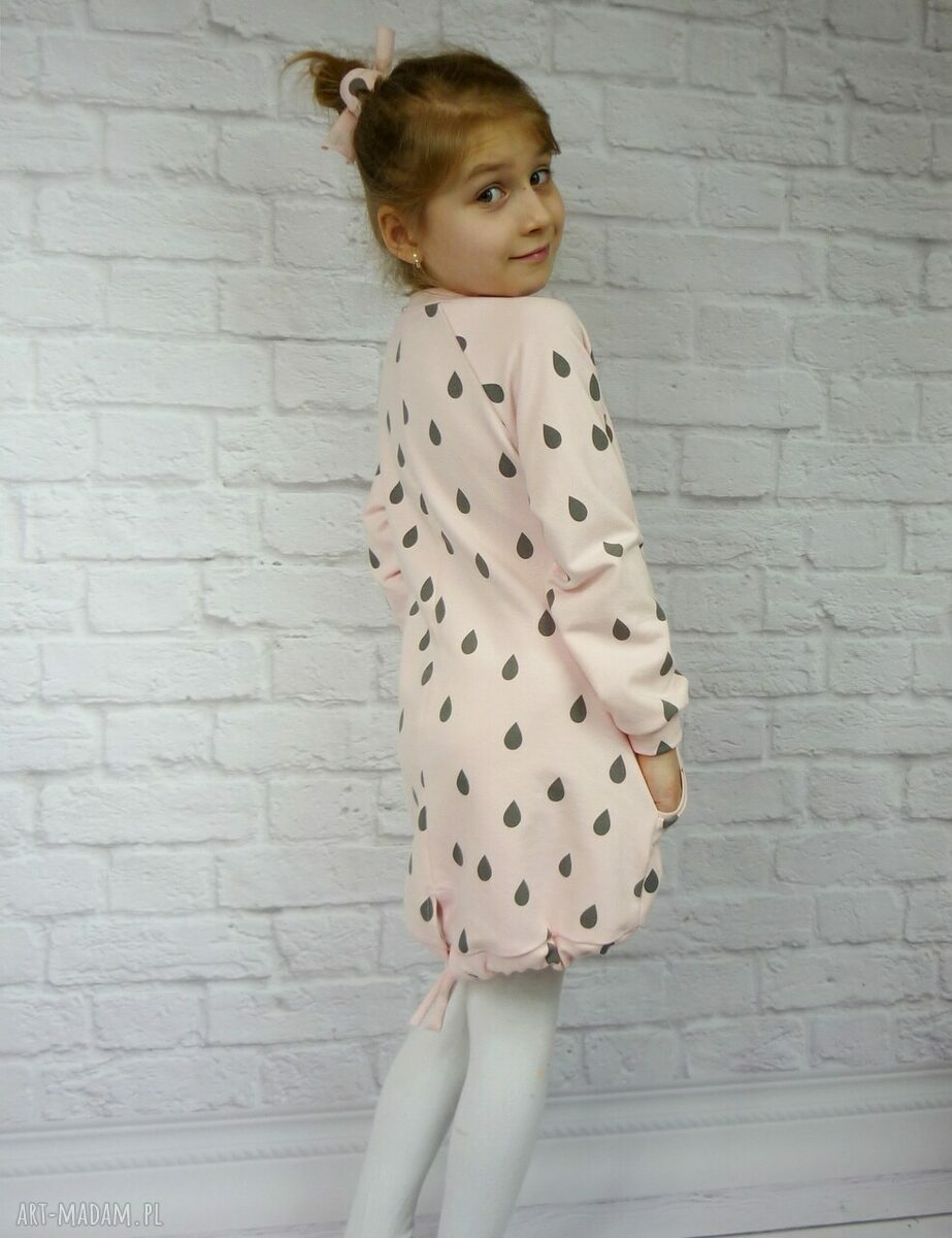 ubranka: Sukienka dla dziewczynki 86 98 krople2 HandMade