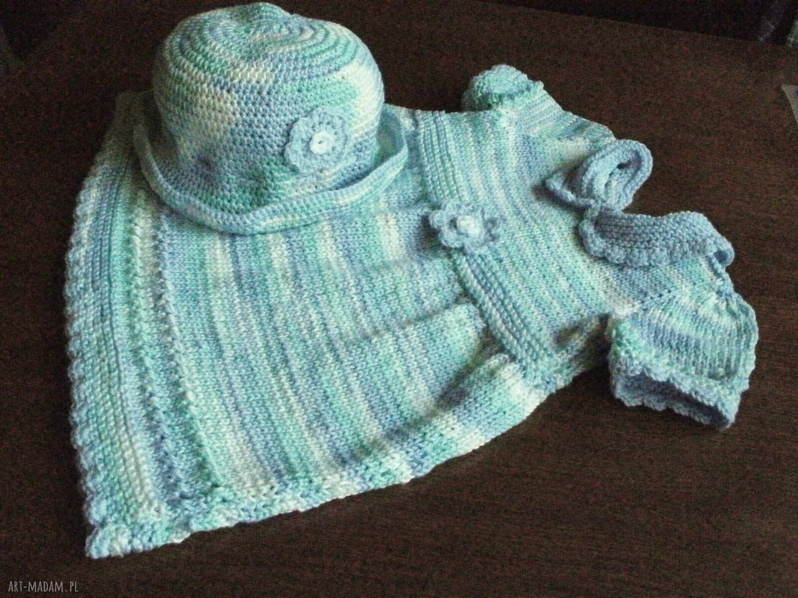 Sukienka, kapelusz i torebeczka w komplecie - handmade (74/80)