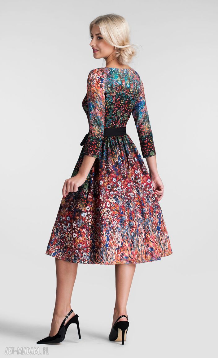 Sukienka MARIE 3/4 Midi Celestia handmade