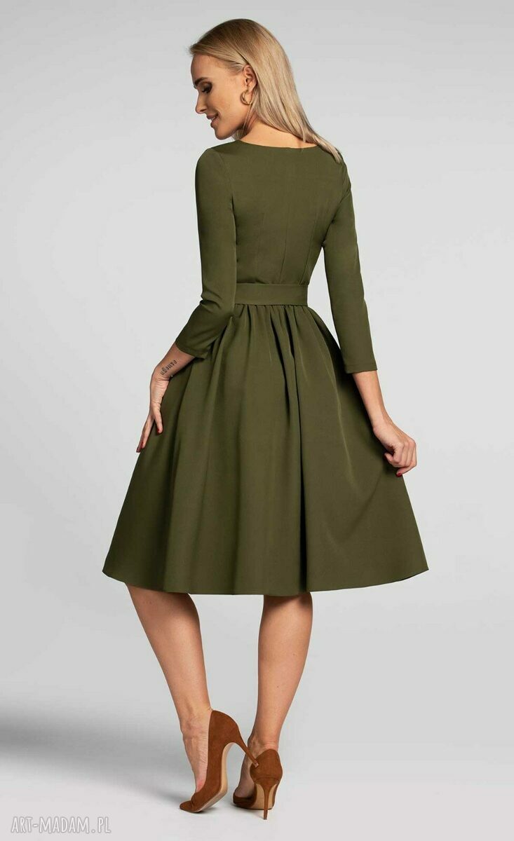 Sukienka MARIE 3/4 Midi Khaki Autorskie