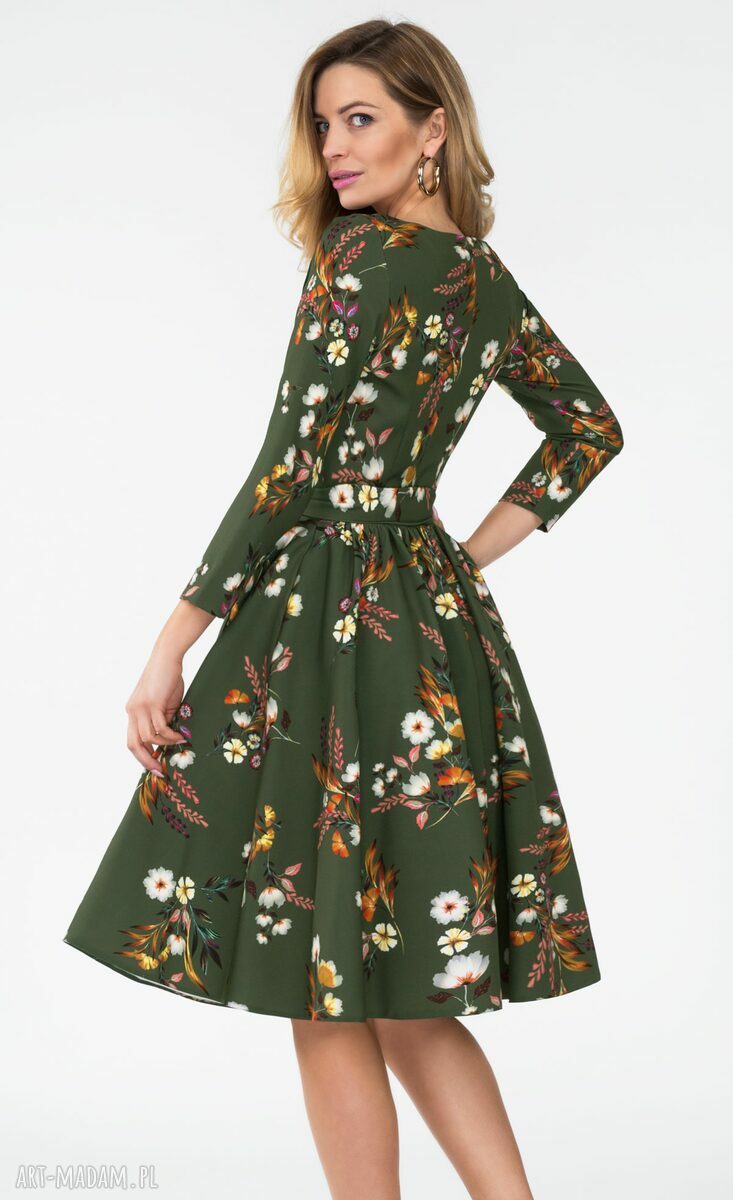 Sukienka MARIE 3/4 Midi Oliwia Hand Made