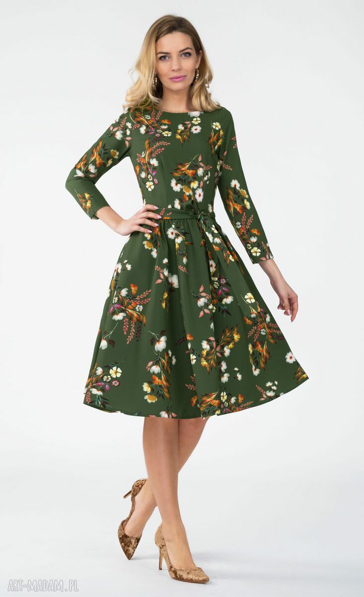 Sukienka MARIE 3/4 Midi Oliwia Hand Made
