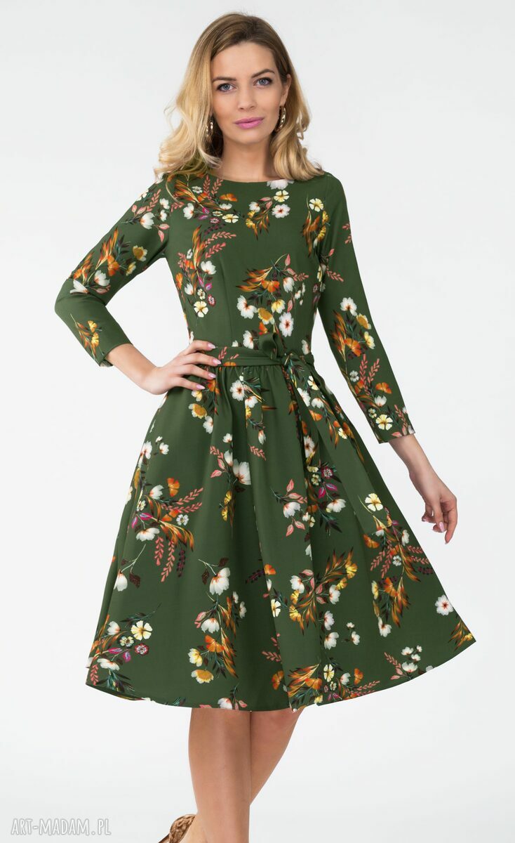 Sukienka MARIE 3/4 Midi Oliwia Hand Made