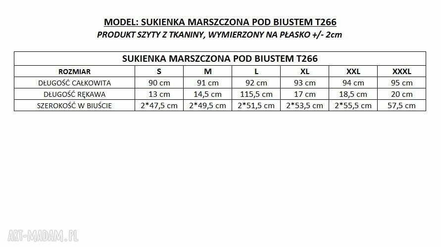 Biała sukienka marszczona pod biustem T266
