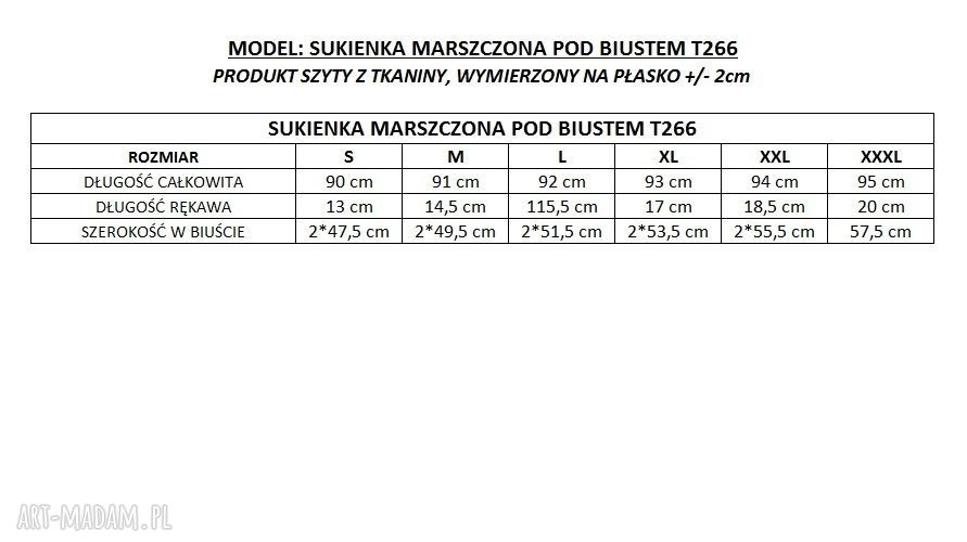 Czerwona sukienka marszczona pod biustem T266 Tessita