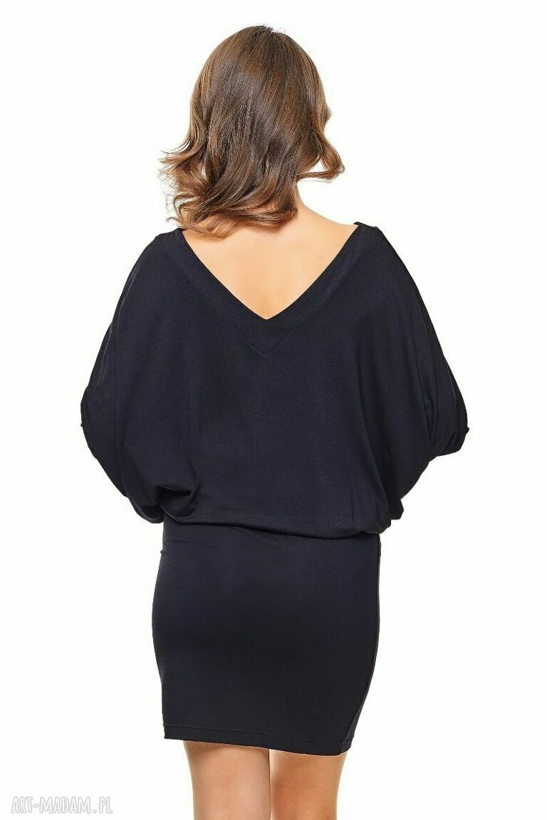 Sukienka nietoperz oversize dzianinowa mini z wiskozy - Ella Dora