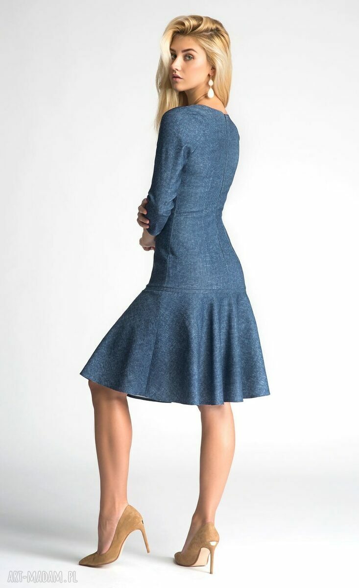 Sukienka PRINCESS Midi Denim ręcznie wykonane