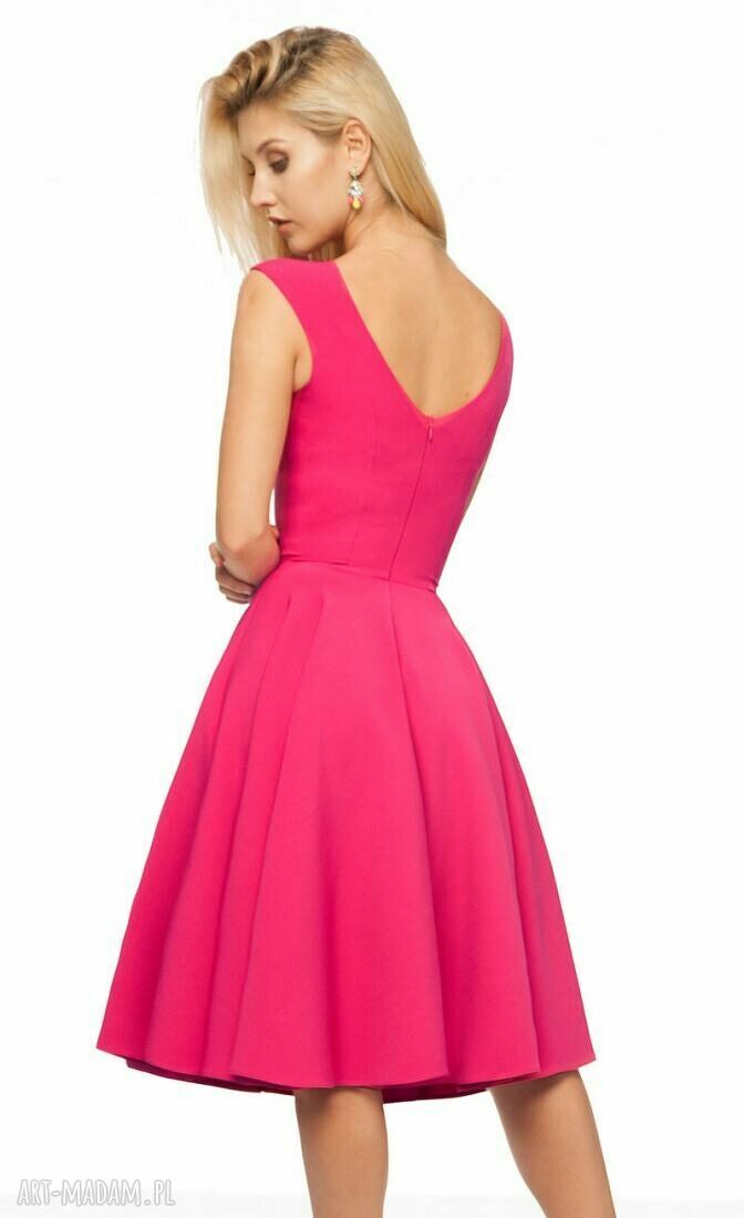 Sukienka SCARLETT Midi Amarant ręcznie zrobione