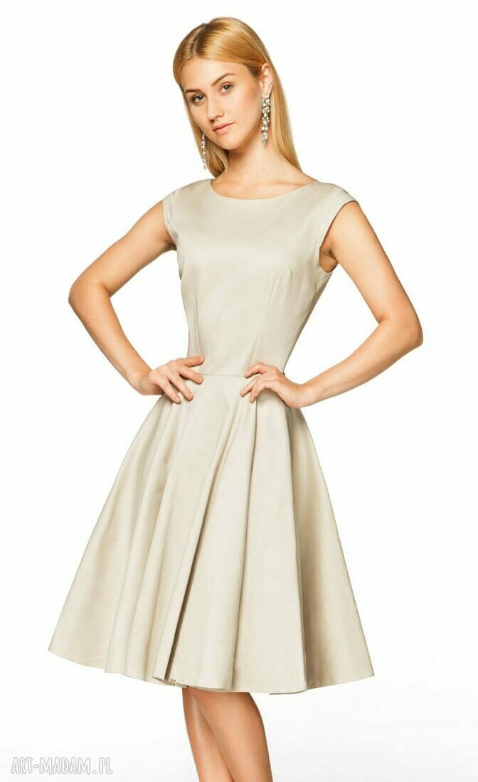 Sukienka SCARLETT Midi Beż Hand Made