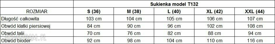 Sukienka ściągnięta w talii T132 - czarna, bawełniana z kieszeniami