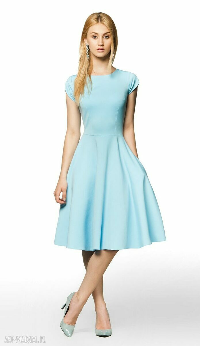 Sukienka STAR Midi Baby Blue Ręcznie zrobione