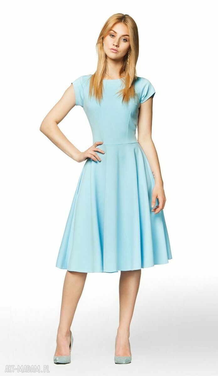 Sukienka STAR Midi Baby Blue Ręcznie zrobione