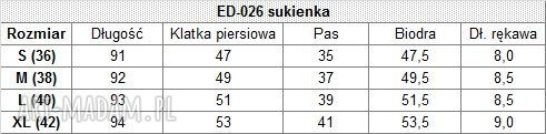 Czerwona sukienka Naomi Ella Dora z dłuższym tyłem, dekoltem serce i falbaną