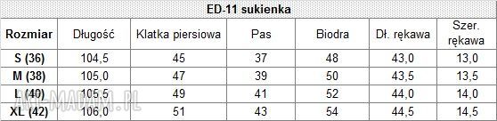 Sukienka z dekoltem w kształcie dziubka i falbaną - granatowa 011