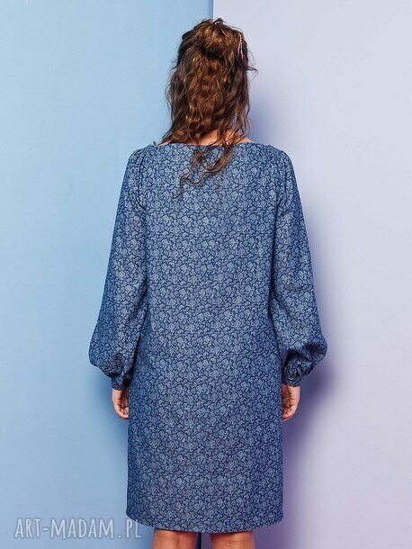Sukienka z neoprenu midi - elegancka oversize
