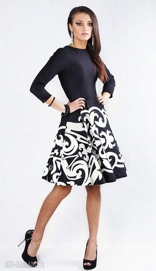 sukienki: Sukienka ZUZA MIDI Arabeska Handmade