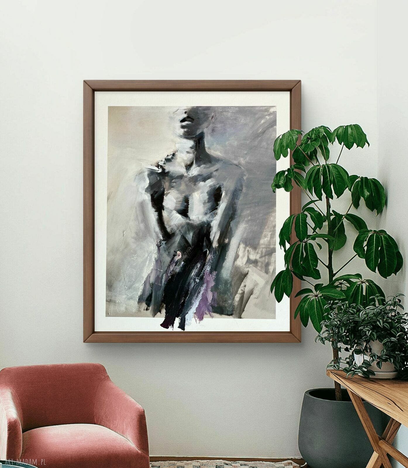 Suknia - zmysłowa grafika kobieca 100x70
