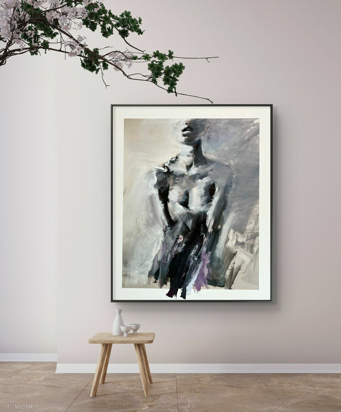 Suknia - zmysłowa grafika kobieca 100x70