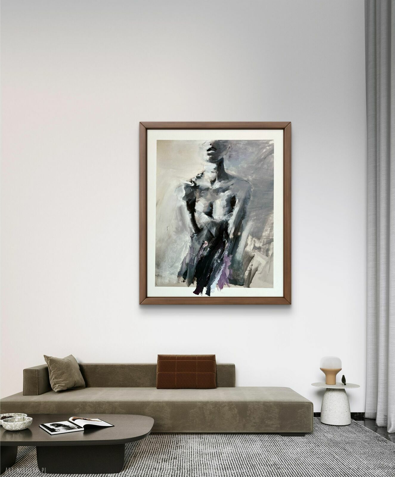 Suknia - zmysłowa grafika kobieca 100x70