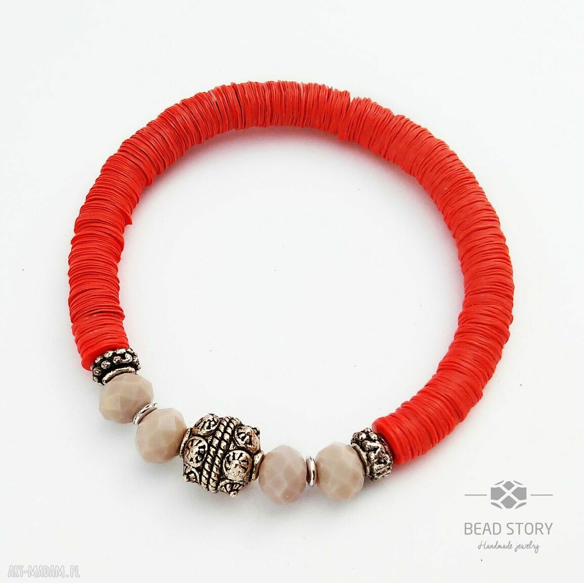 Summer spices - zestaw 5 bransoletek winylowych z metalem