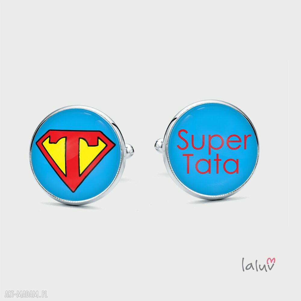 Spinki do mankietów Super Tata - prezent dla Taty | art-Madam.pl