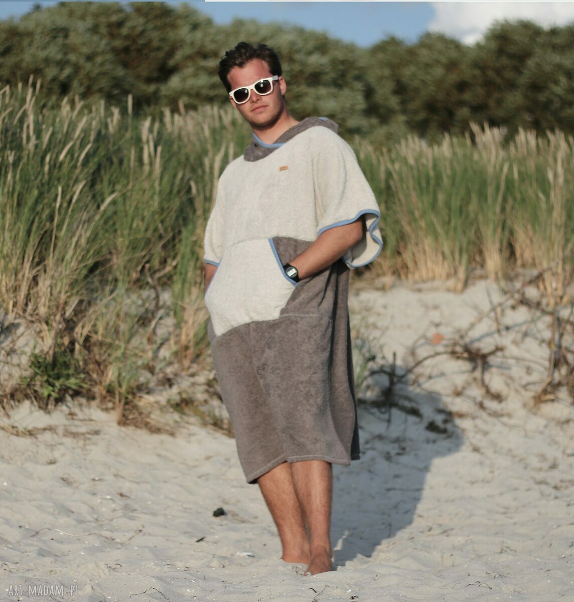 Surf Poncho - Blue Sailor - poncho dla surfera i morsa
