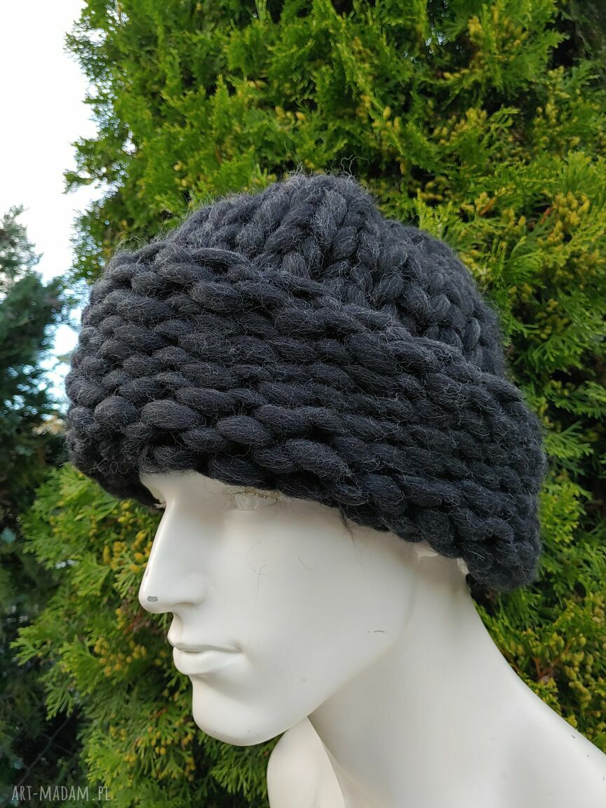 Czapka surferska oversize z 100% wełny merynosa - Linen Time