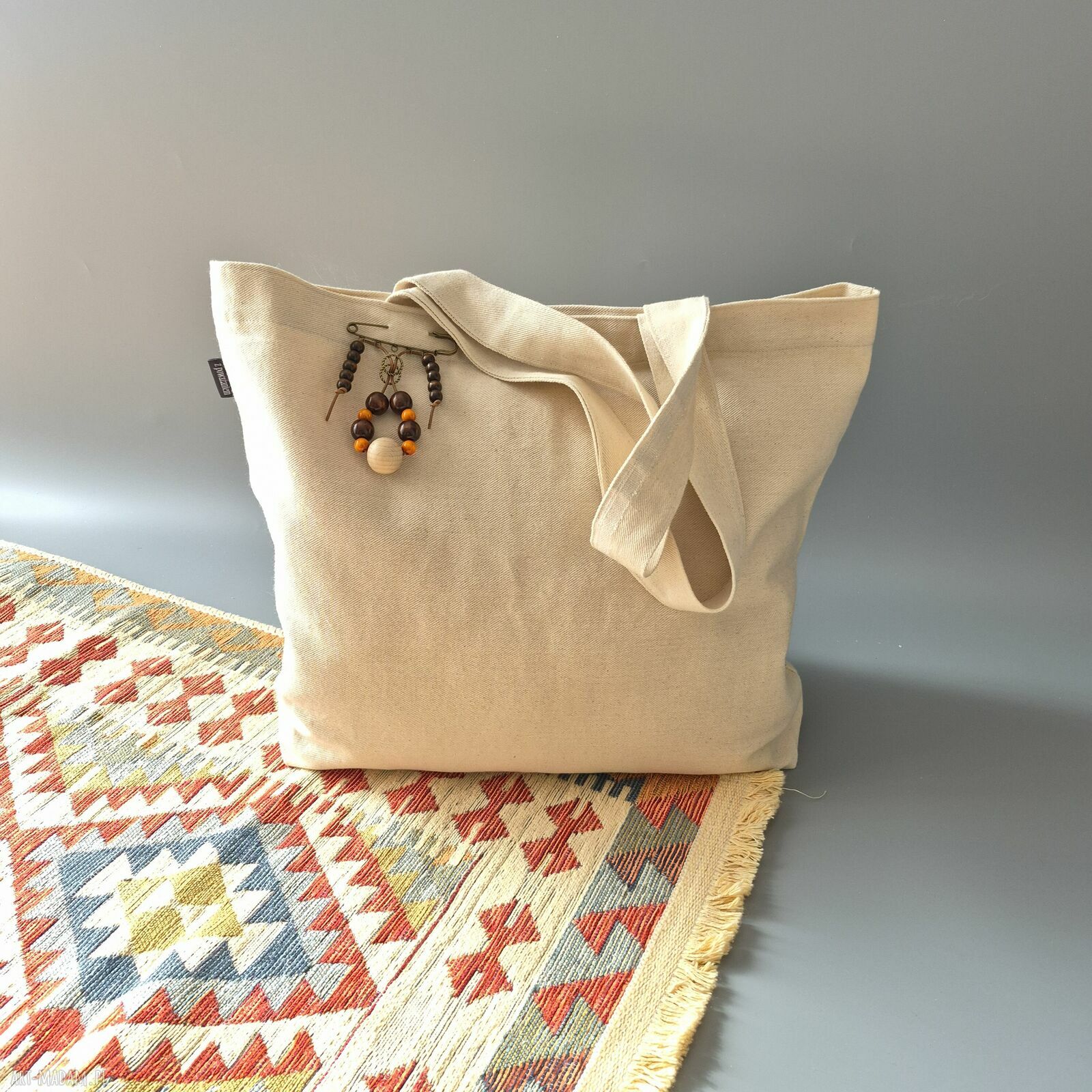 Ręcznie robiona torba na zakupy - praktyczna shopperka handmade