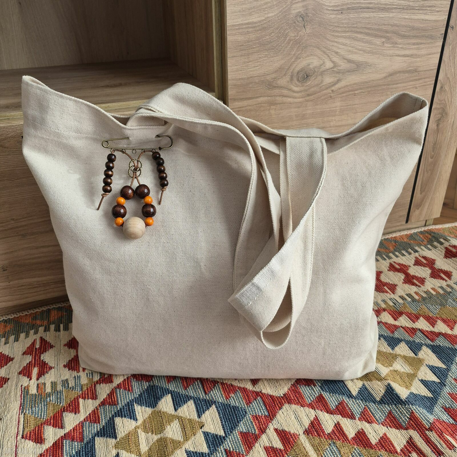 Ręcznie robiona torba na zakupy - praktyczna shopperka handmade