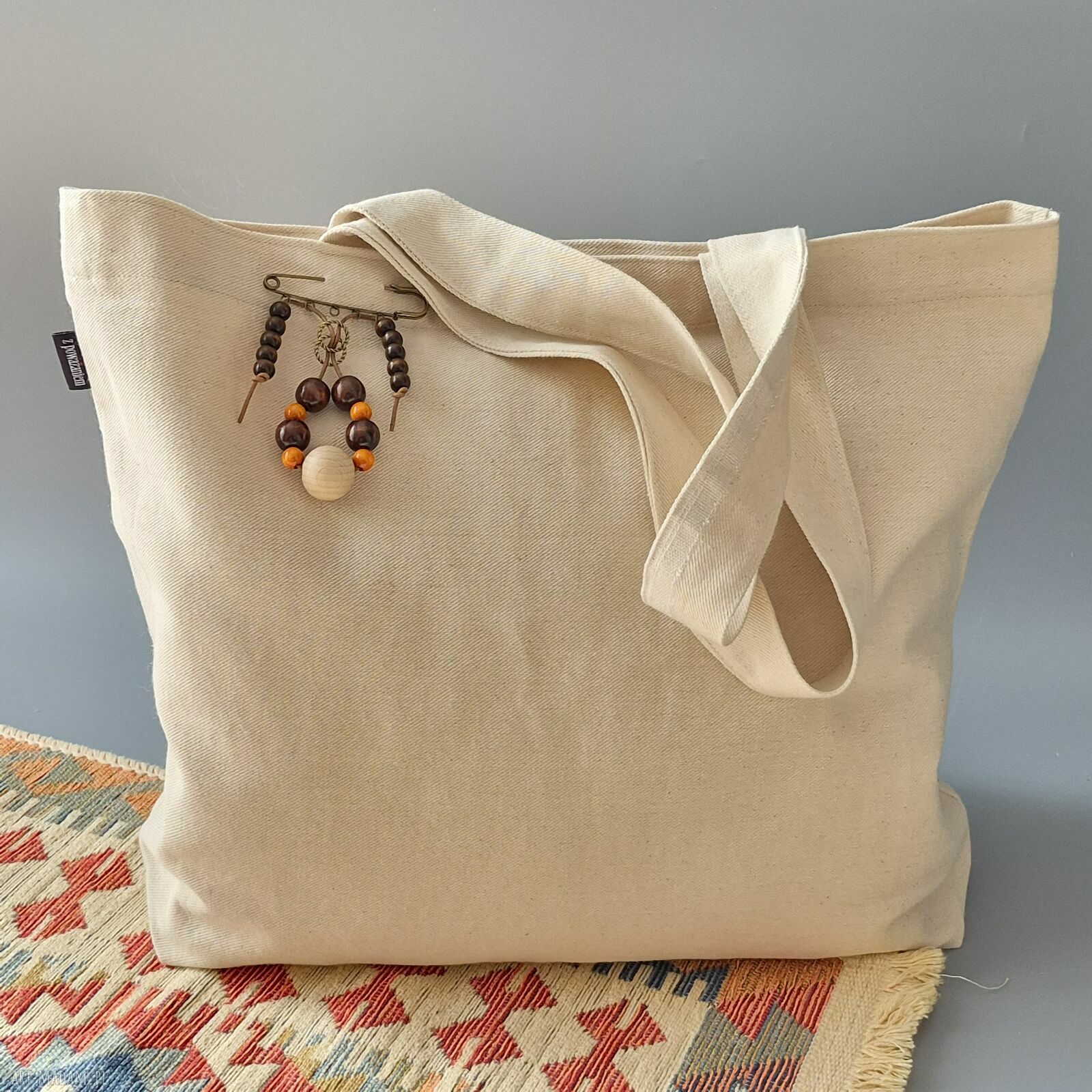 Ręcznie robiona torba na zakupy - praktyczna shopperka handmade