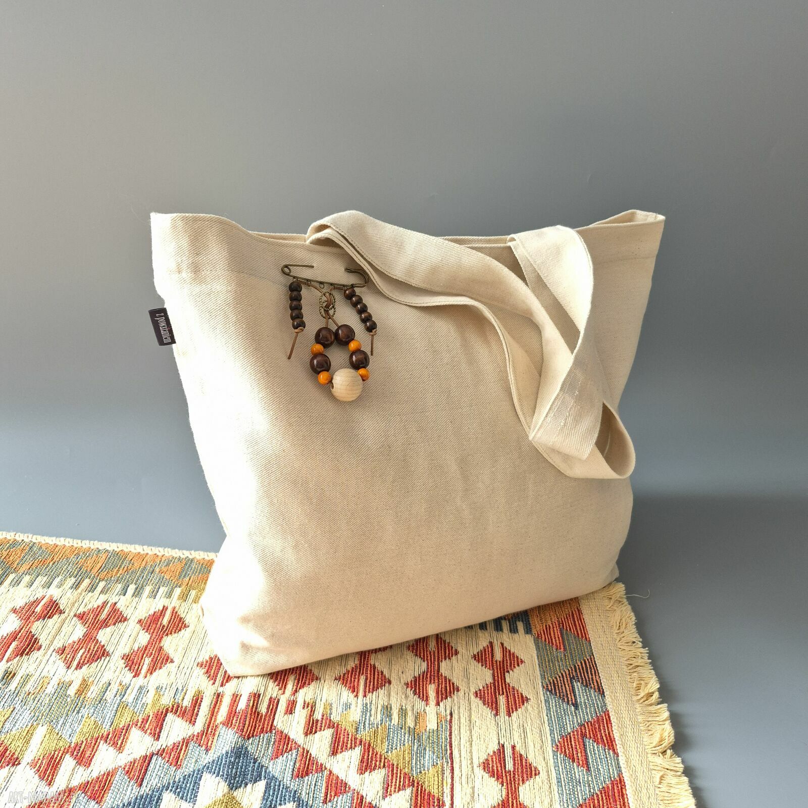 Ręcznie robiona torba na zakupy - praktyczna shopperka handmade