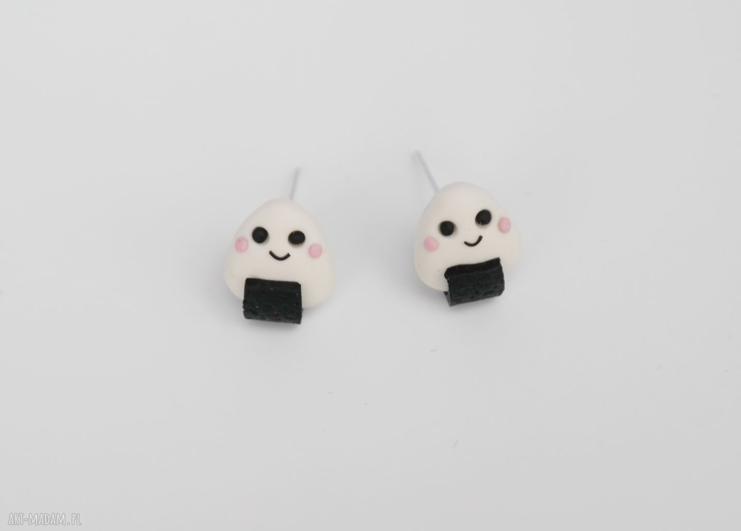 Sushi onigiri - lekkie kolczyki wkręty Kawaii