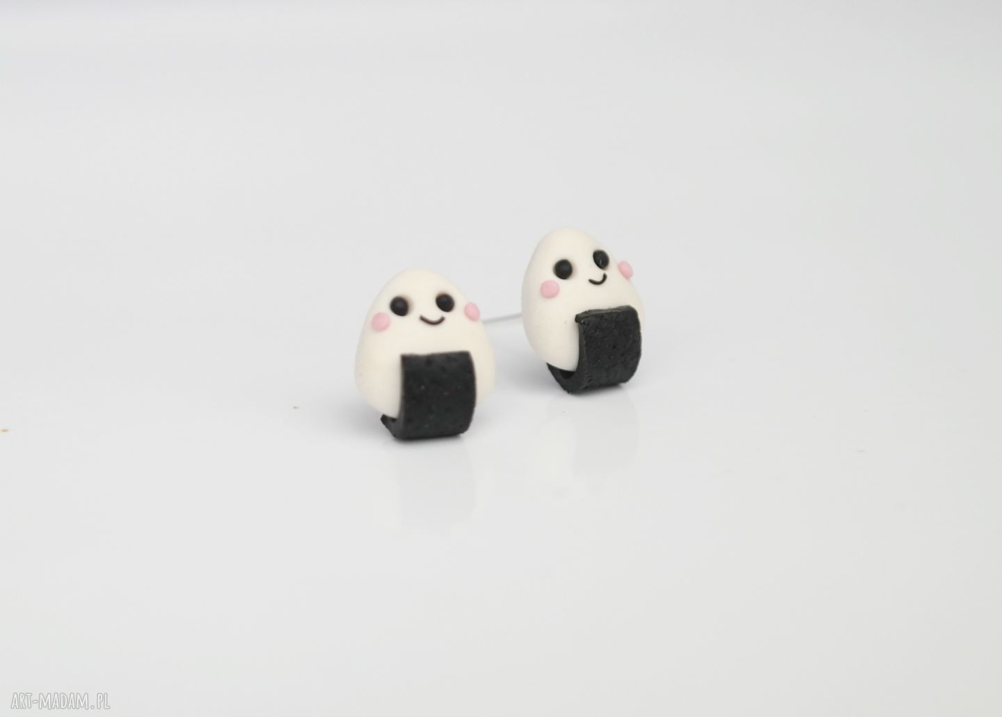 Sushi onigiri - lekkie kolczyki wkręty Kawaii