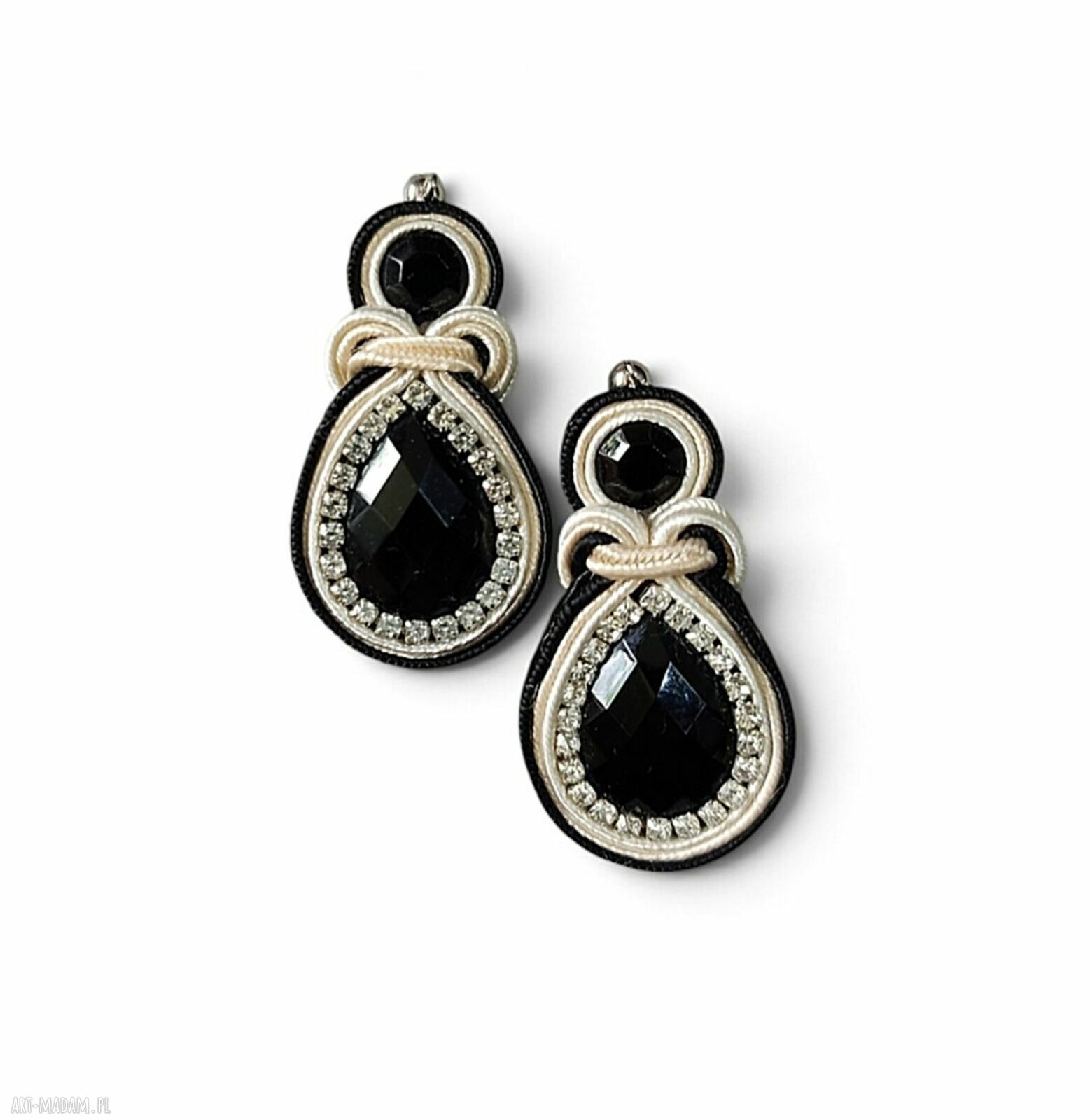 Kolczyki sutasz Nane z cyrkoniami - elegancka biżuteria handmade