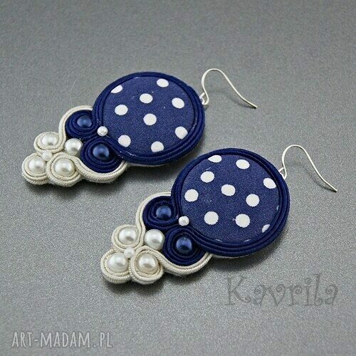 Kolczyki soutache grochy HandMade