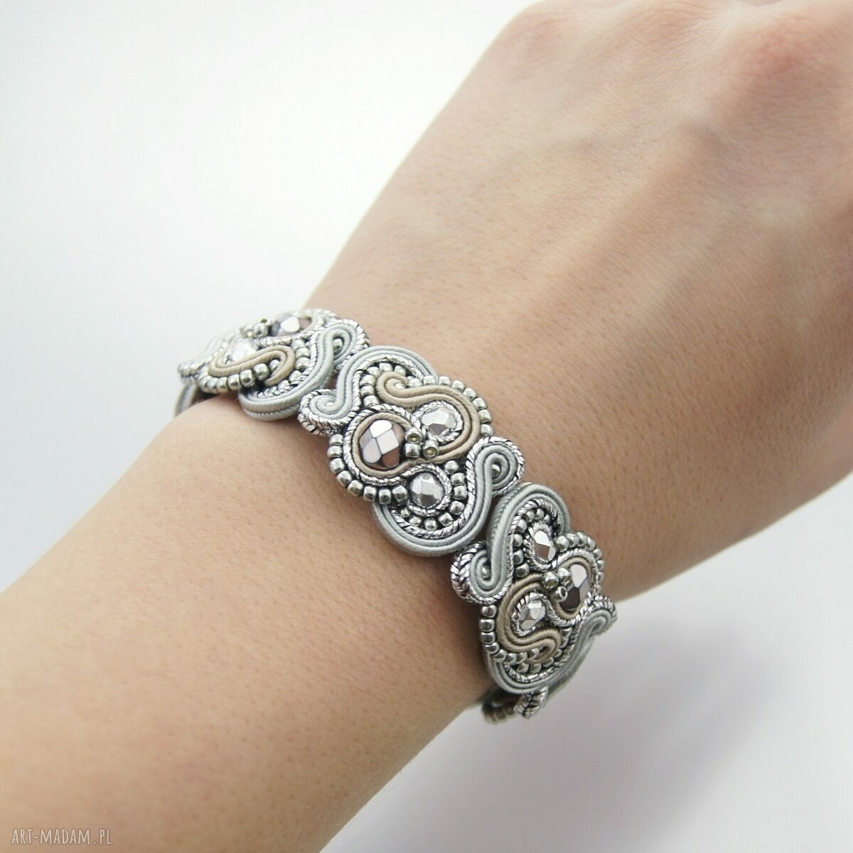 komplet nilino sand soutache handmade