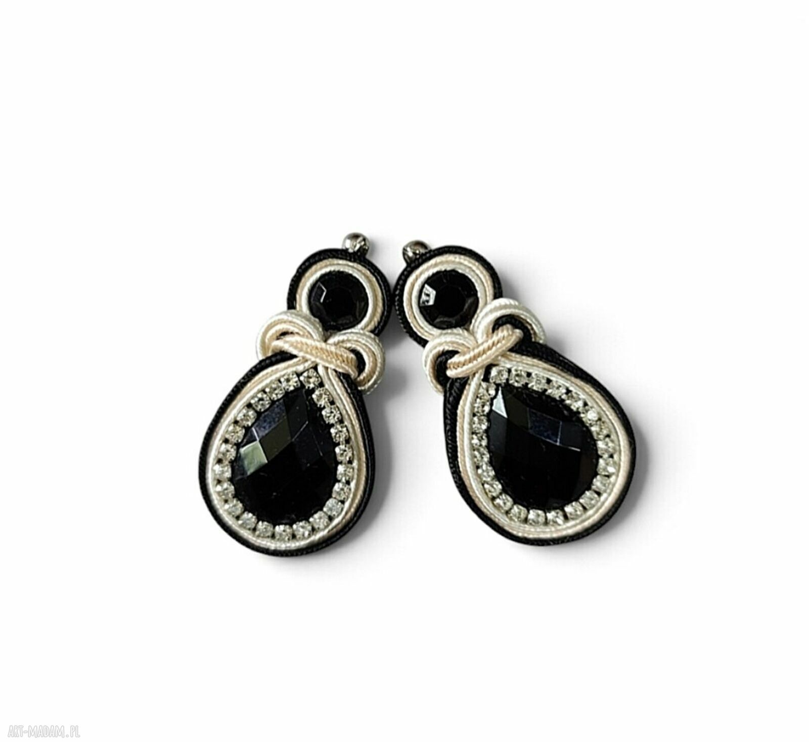 Kolczyki sutasz Nane z cyrkoniami - elegancka biżuteria handmade