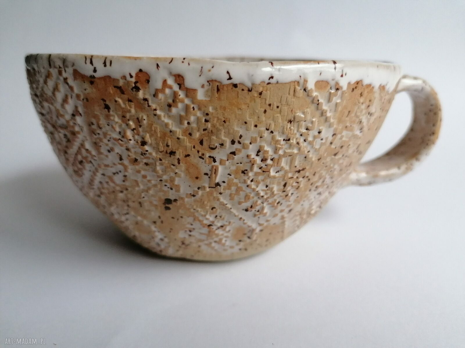 Duży kubek ceramiczny "jak ciepły sweter"