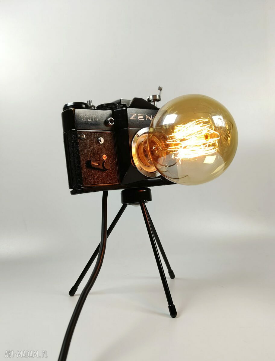 Retro lampka z aparatu - oryginalny prezent dla fotografa i fotografki