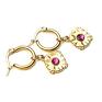 modne kolczyki swarovski alloys collection coins /fuchsia/