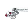 czerwone kolczyki stal alloys collection /crucifix double