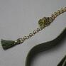 swarovski naszyjniki choker - olive /smycz/