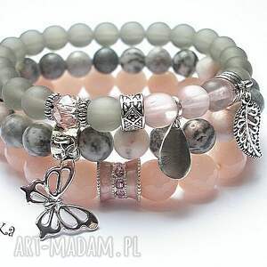 grey and peach set