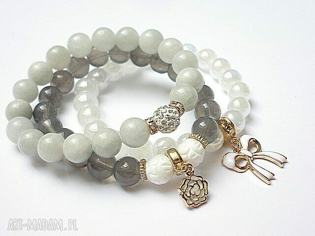 GREY AND WHITE /09 2014/ SET handmade
