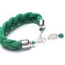 gustowne bransoletki warkocz /hygge /sea green /08 12 17/