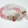 handmade bransoletki padparadscha and white /11 2014/ set