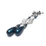 gustowne kolczyki srebro oksydowane petrol pearl vol. 4 -