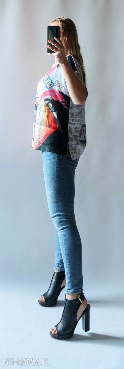 Sweter damski oversize Bellafeltro - letni sweterek na prezent