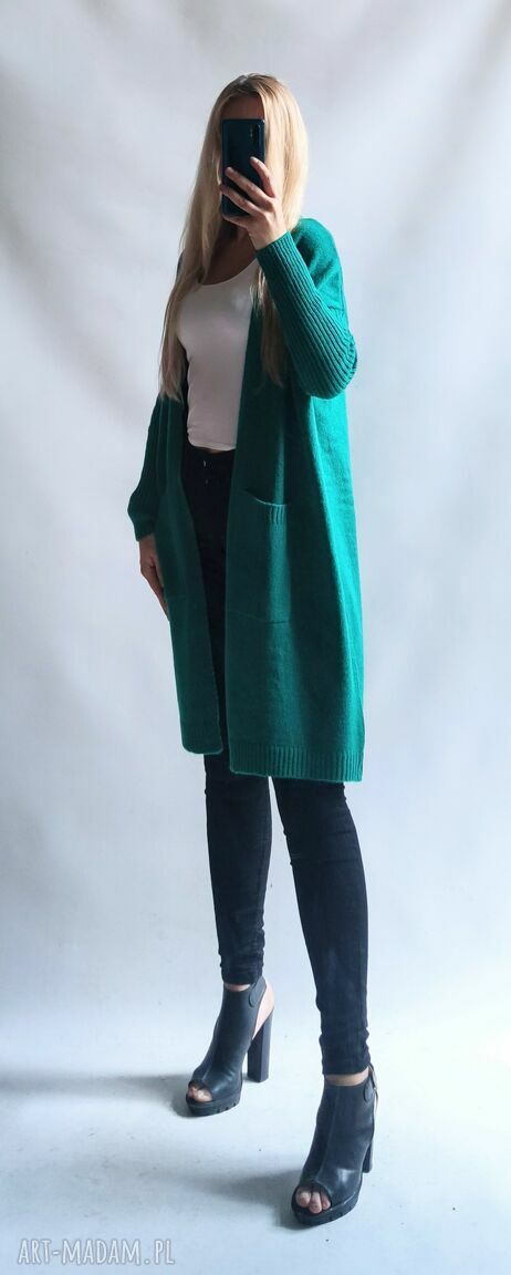 Sweter damski oversize Bellafeltro z kieszeniami